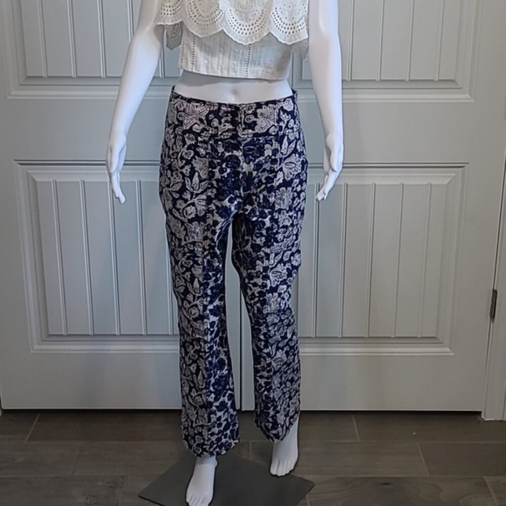 Ulla Johnson's Floral Ellis Jeans Corset-Inspired Button Fly Kick Flare Size 6 - Picture 2 of 14